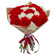 bouquet of white and red carnations. Armenia