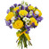bouquet of yellow roses and irises. Armenia