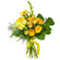 Yellow bouquet of roses and chrysanthemum. Armenia