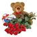 red roses with teddy and chocolates. Armenia