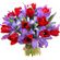 bouquet of tulips and irises. Armenia